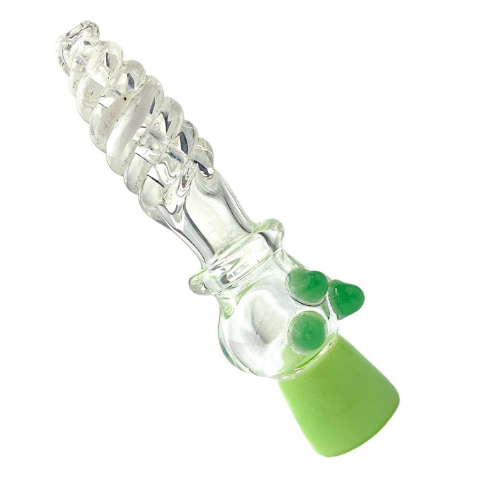 3.5" Drizzled Swirl Glass Chillum (Assorted Colors)