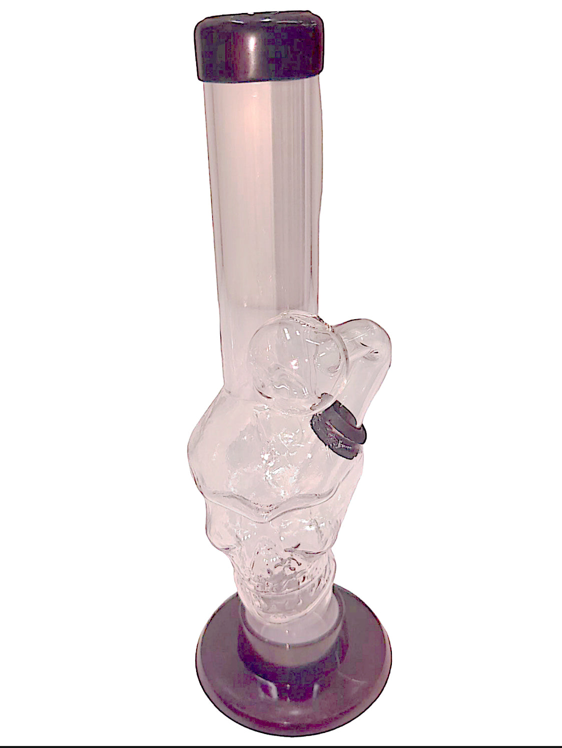 8" Skull Straight Neck Acrylic Water Pipe (Assorted)
