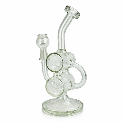 9” Double Stacked Recycler Dome Glass Dab Rig (10mm)
