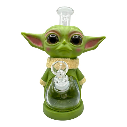 9" Yoda Plastic Glass Beaker Water Pipe