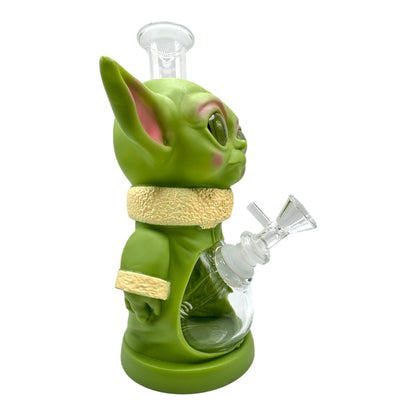9" Yoda Plastic Glass Beaker Water Pipe