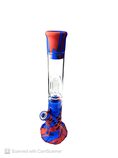 15"  Tree Perc Silicone Water Pipe