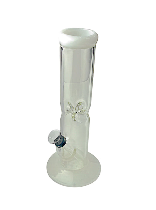 10" Straight Glass Water Pipe Colored Base