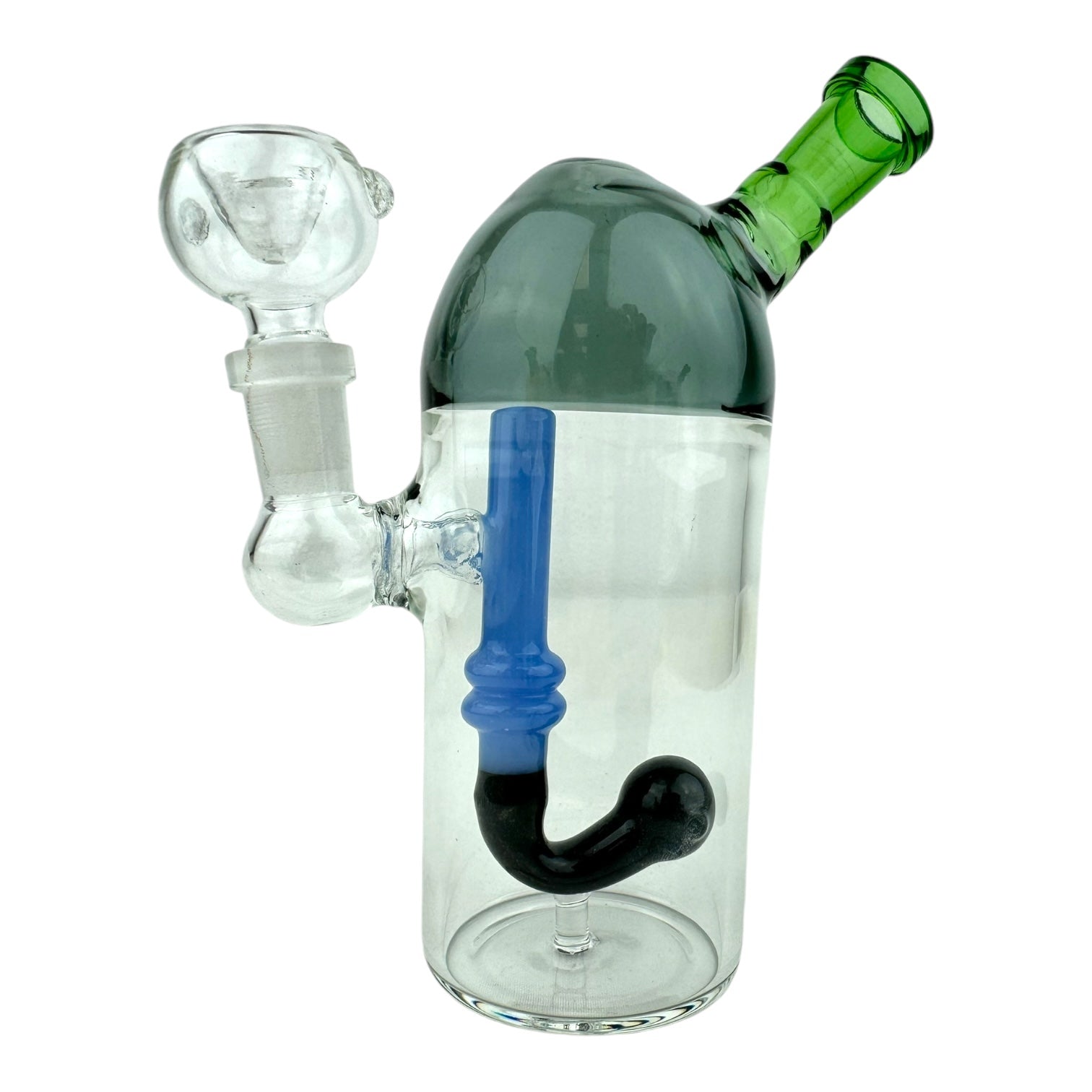 6.5" Dome Clear Color Glass Water Pipe