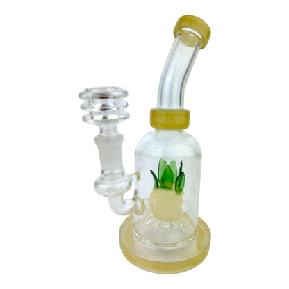 8" Pineapple Bent Neck 14mm Glass Water Pipe