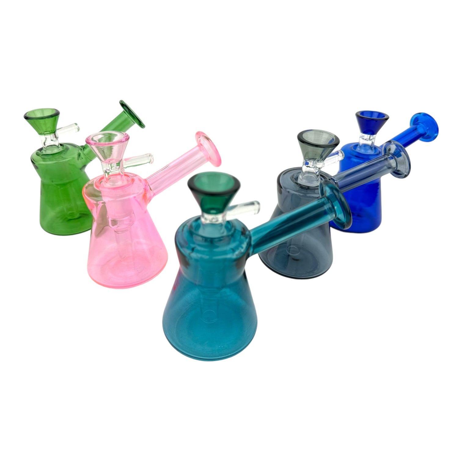 4" Mini Color Beaker Glass Water Pipe (Assorted Colors)
