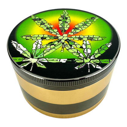 Loadstone Tobacco Grinder - Weed Leaf (6pc Display)
