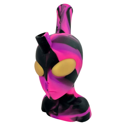 8" Alien Face Silicone Water Pipe - Assorted Colors "SWP 99"