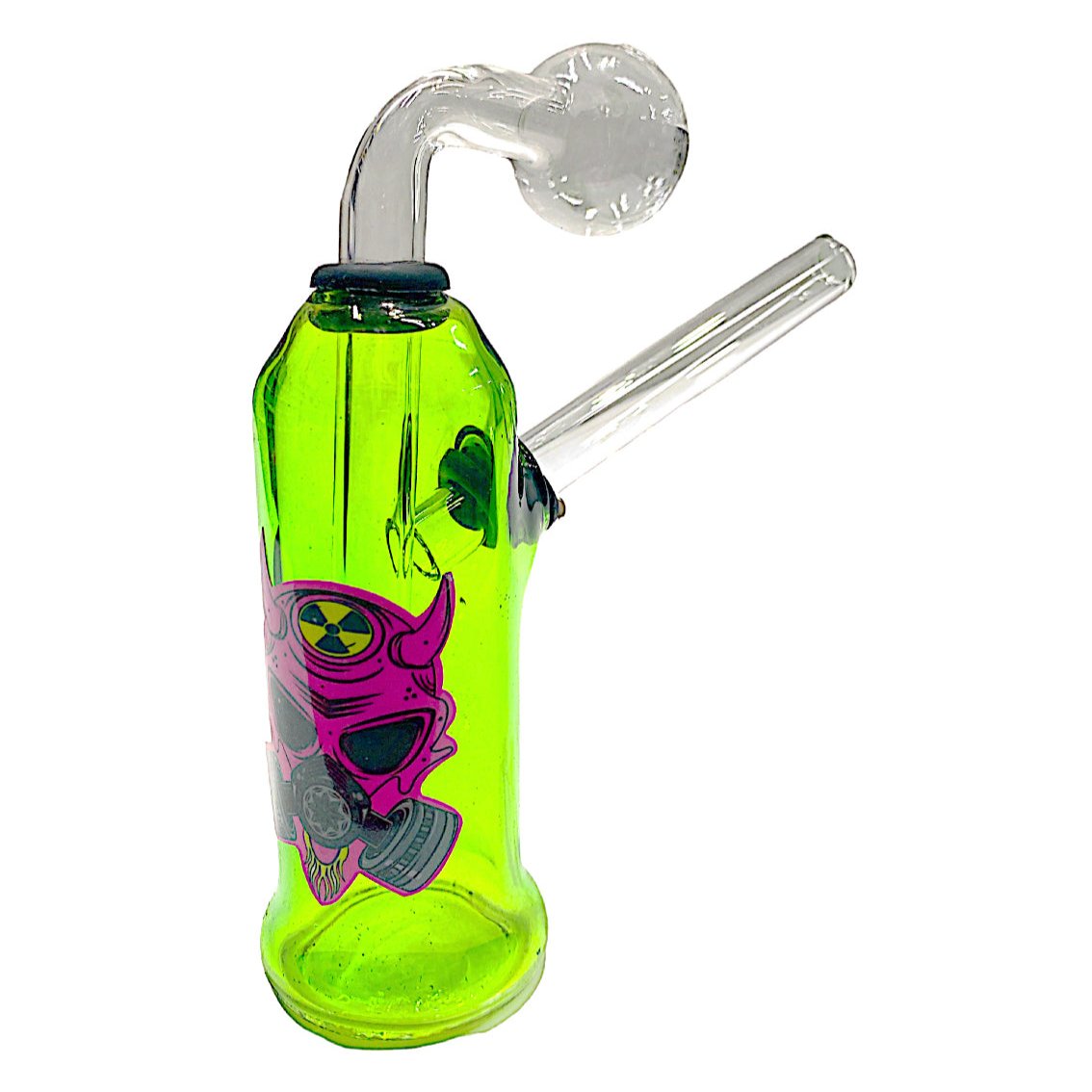 Colored Glass Bell Shape Medium 38x4 OB Water Pipe - Assorted Stickers