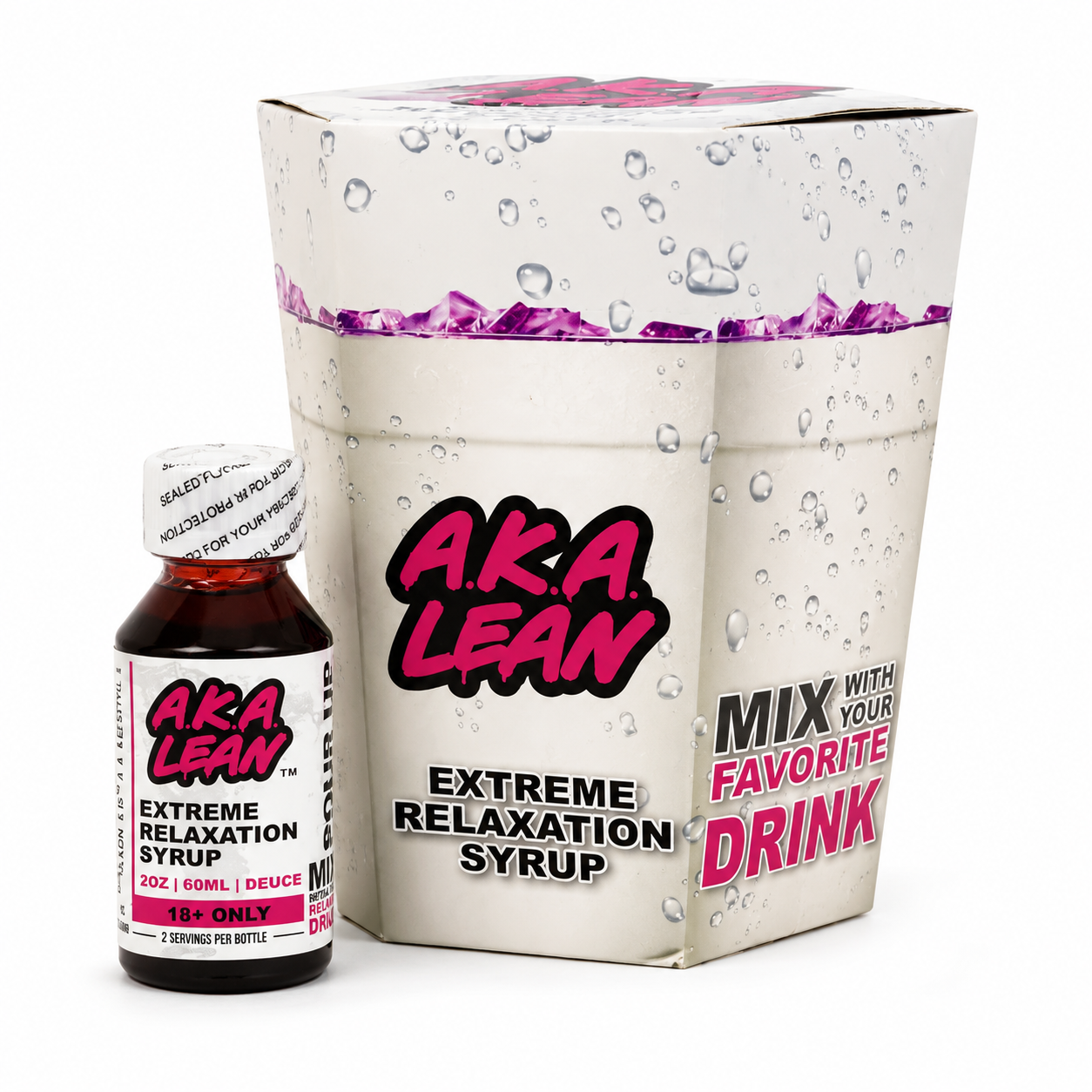 AKA Lean Relaxation Syrup 2oz 60ML (Display of 12)