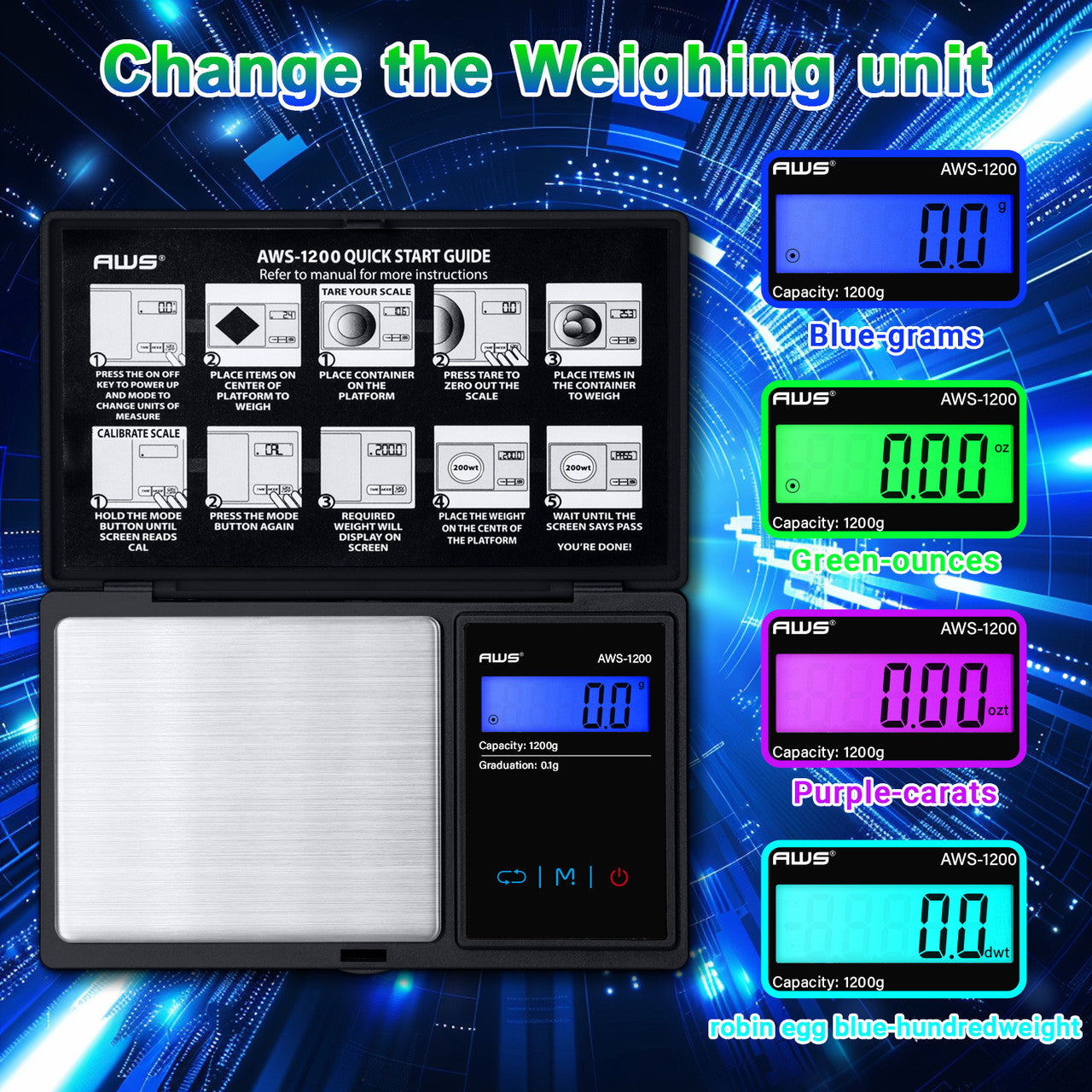 AWS 1200 Digital Scale (1200x0.1g)