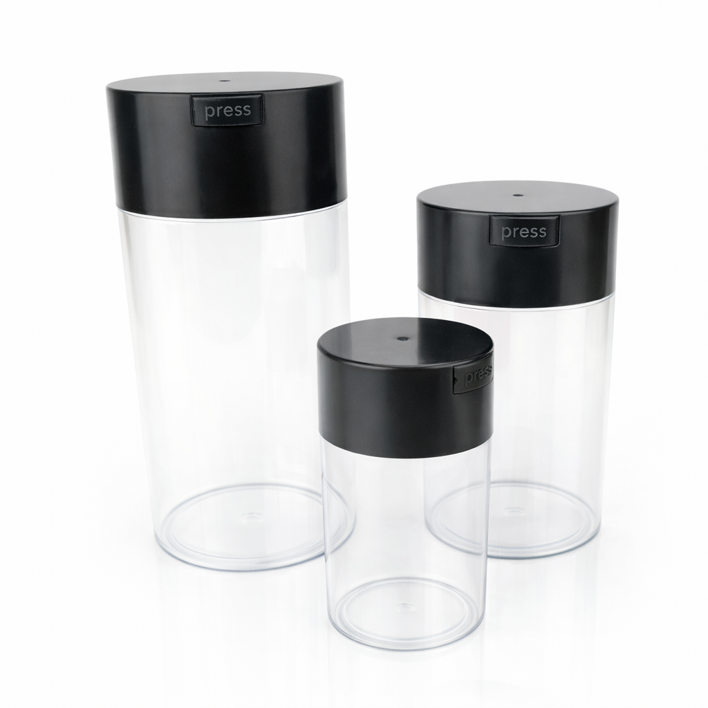 Acrylic Air Tight 3 in 1 Jar- 83oz Size, 42oz Size, 19oz Size Clear Body Colored Lid