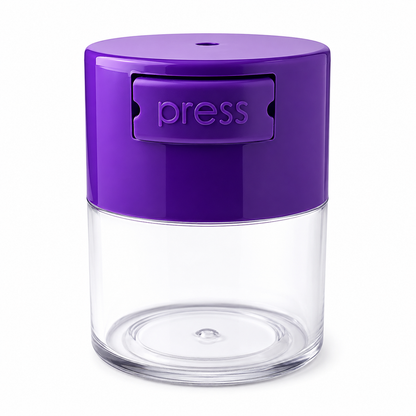 Acrylic Air Tight  Jar 120mL 4oz. - Colored Lid Clear Bottom