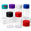 Acrylic Air Tight Jar 560mL 19oz. - Colored Lid Clear Bottom