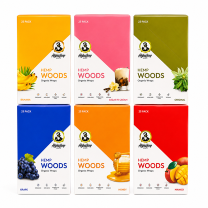 Afghan Hemp Hemp Woods Wraps 2/Pk - 25pk Display