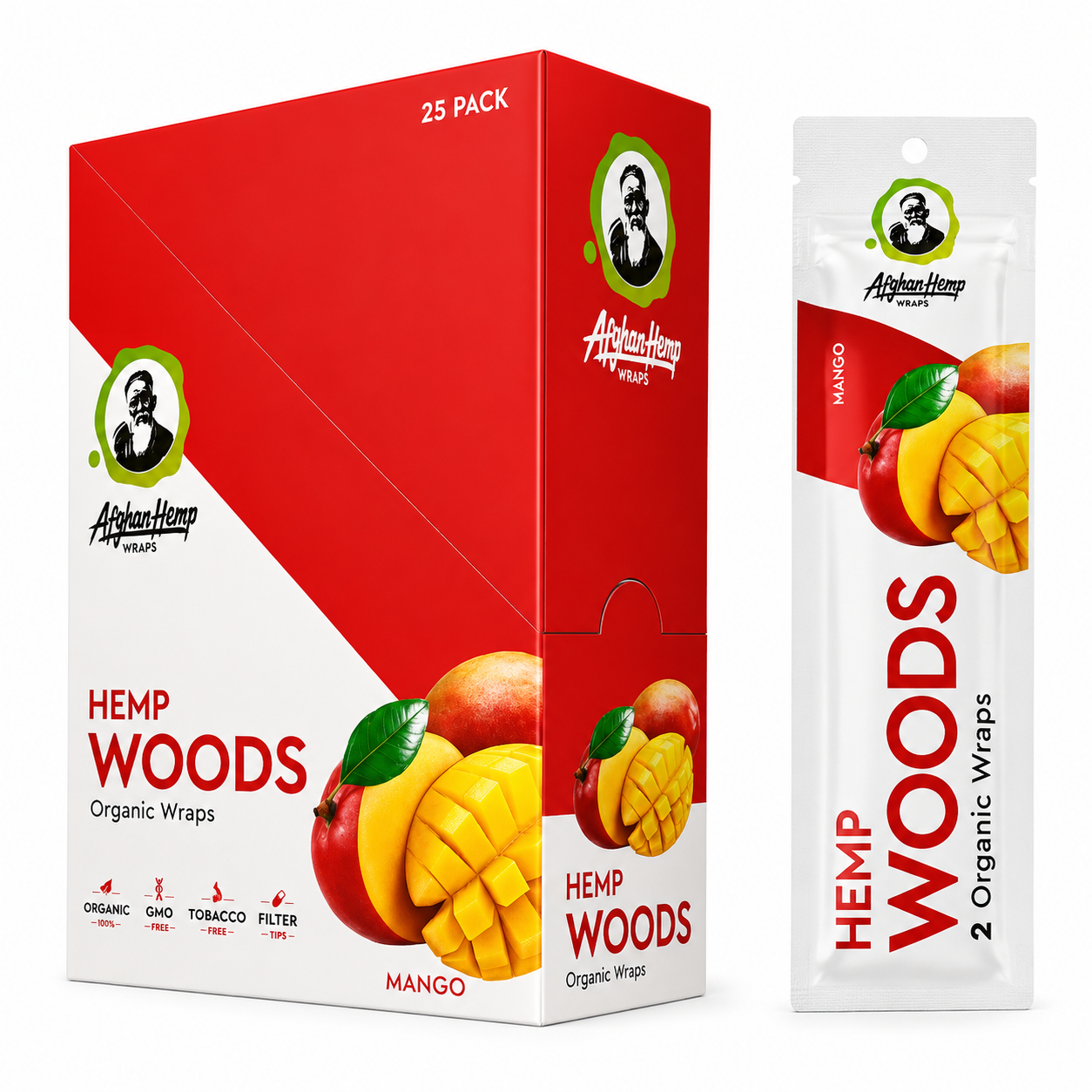 Afghan Hemp Hemp Woods Wraps 2/Pk - 25pk Display
