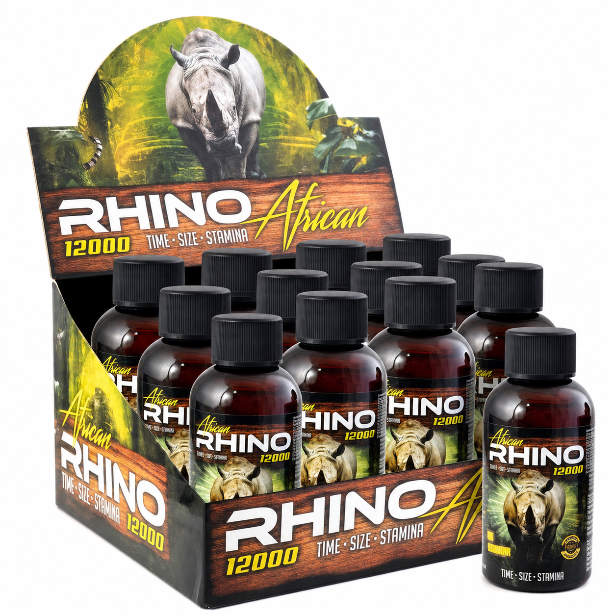 African Rhino 12000 50ml shot I 12pcs/Dis