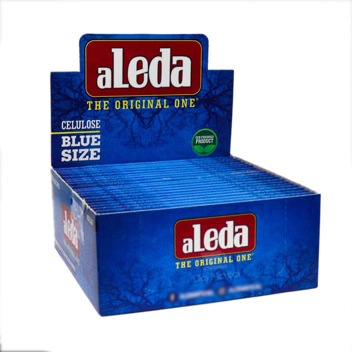 Aleda Blue Size Transparent Rolling Paper - 20 Booklets per Display