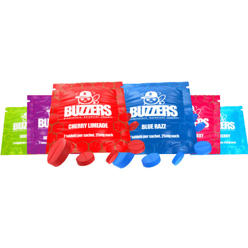 "Buzzers" 25mg - 2ct Sachet 15pk/Dis I 30 Display