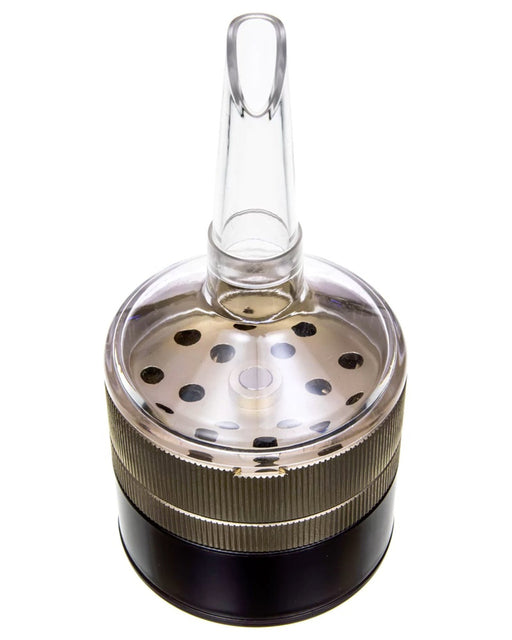 Tobacco Grinder Wine Barrel Grinder With Acrylic Top - 63mm - 4 Part -  Assorted Colors - Display of 6 [GR161-63RB], Grinders