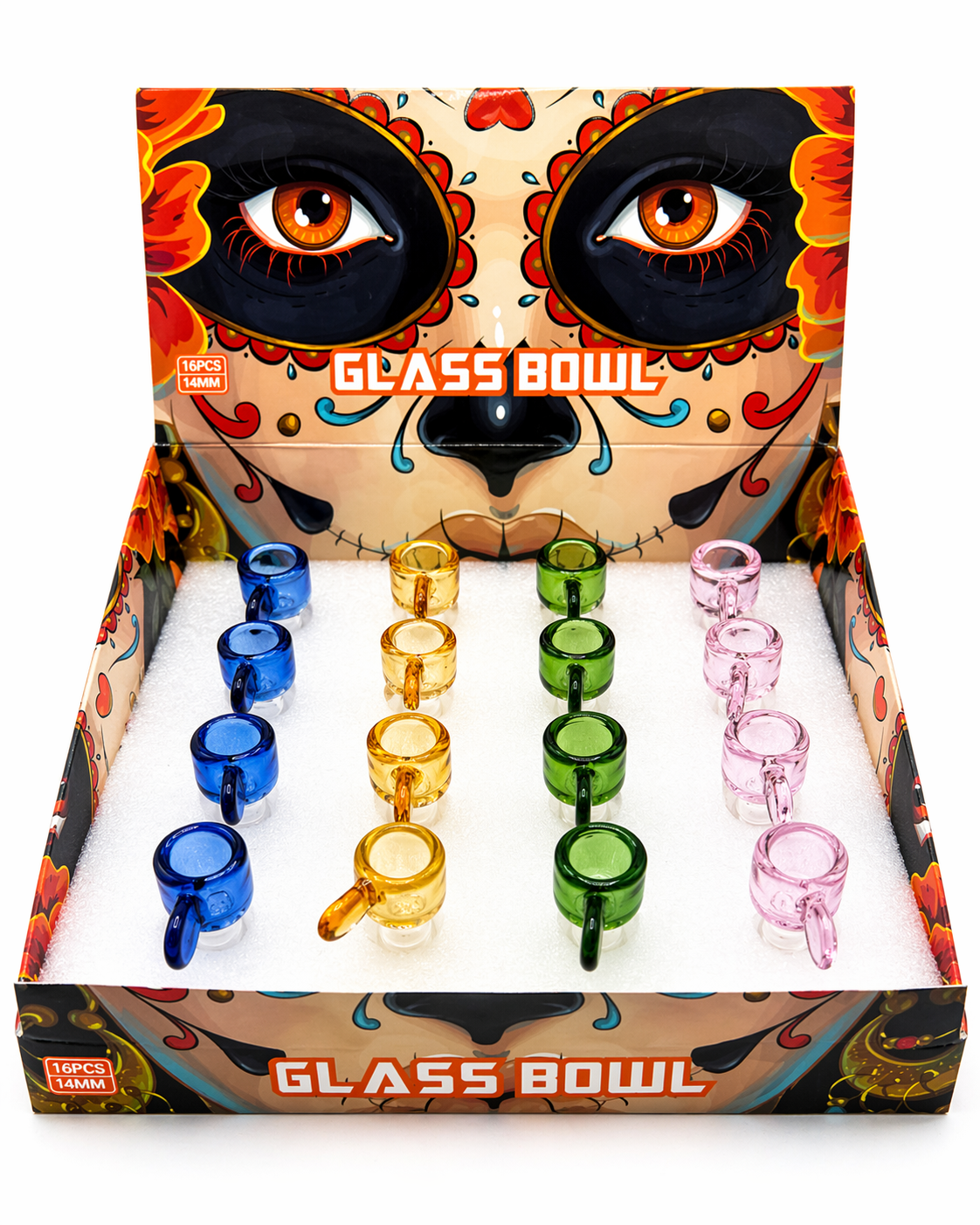 Assorted Color G/G Bowl Display 16ct - 12/Cs