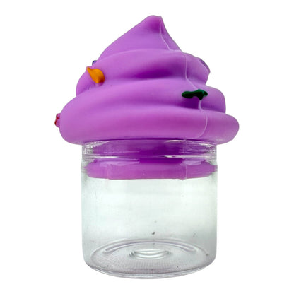 Ice cream Silicone Glass Wax Oil Container Jar (Assorted Colors)