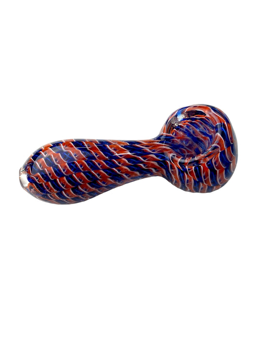 4" Swirl Design Color Glass Hand Pipe - Assorted Colors/Design