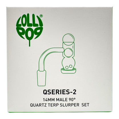 Lollipop QSeries-2 | 14mm Male 90° | Fully Welded Quartz Banger Set - QZ 102