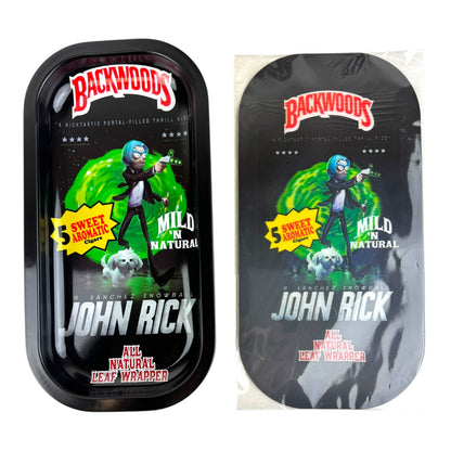 BW 3D Small Metal Rolling Tray With Magnetic Lid 8" X 4"