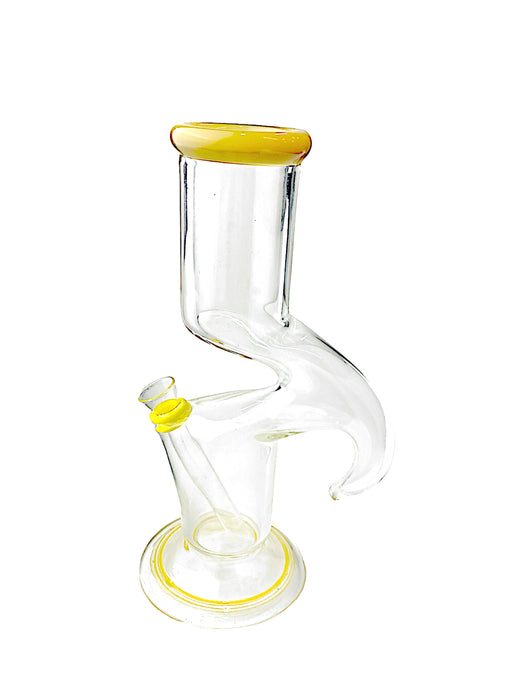 9" Hooked Handle Glass Water Pipe'PL-22'