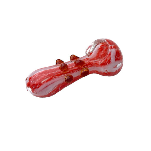 4" Swirl Color Multi Bumps Glass Hand Pipe (Assorted Colors)