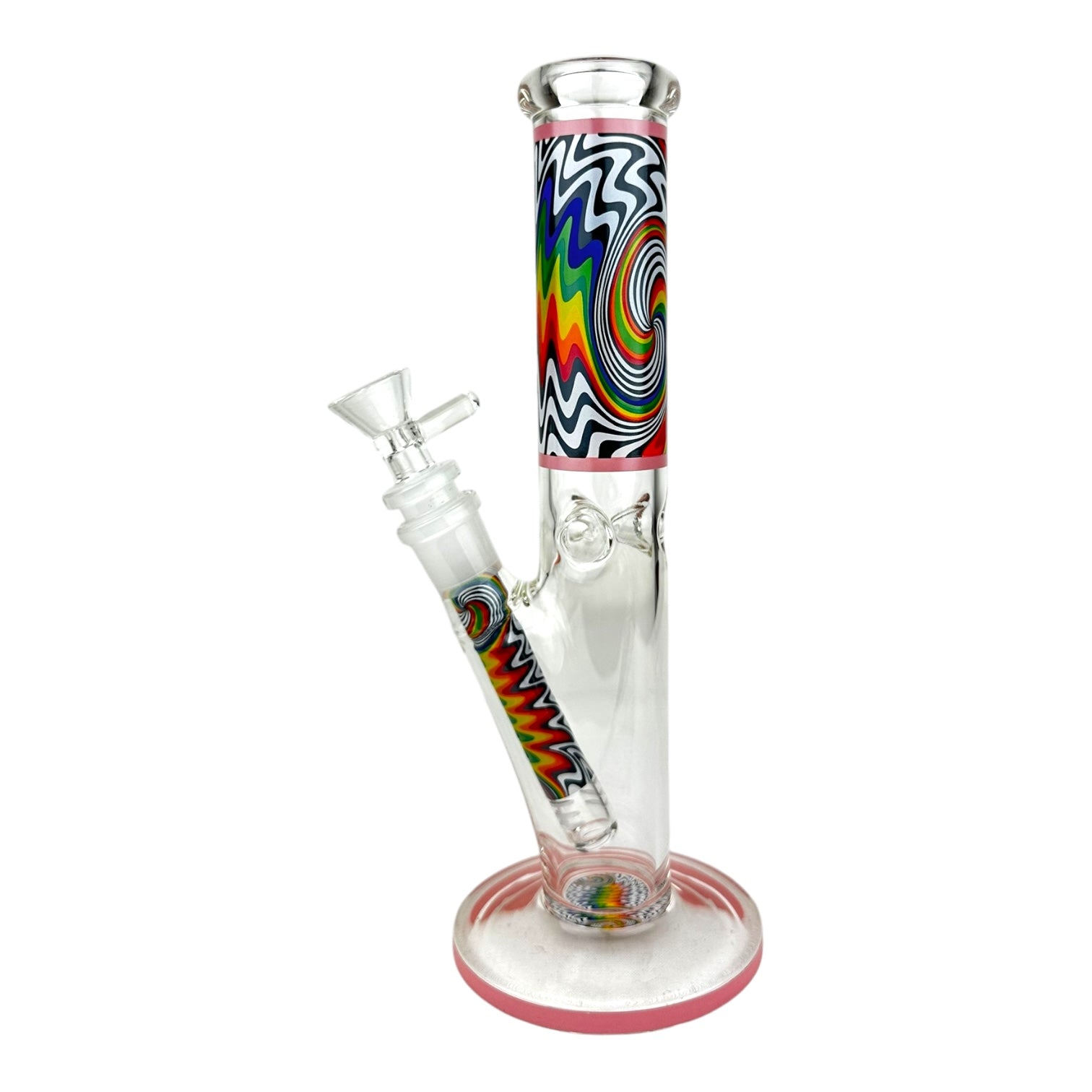 10" Wigwag Design Tall Glass Water Pipe "WP-5143"