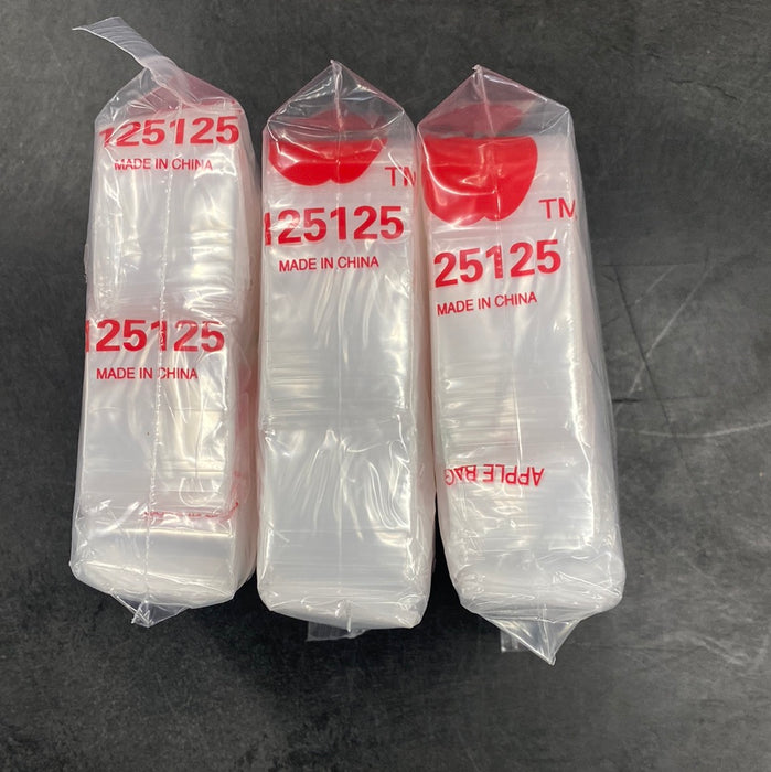 Apple 125125 Clear Plastic Ziplock Baggies (1,000 Bags)