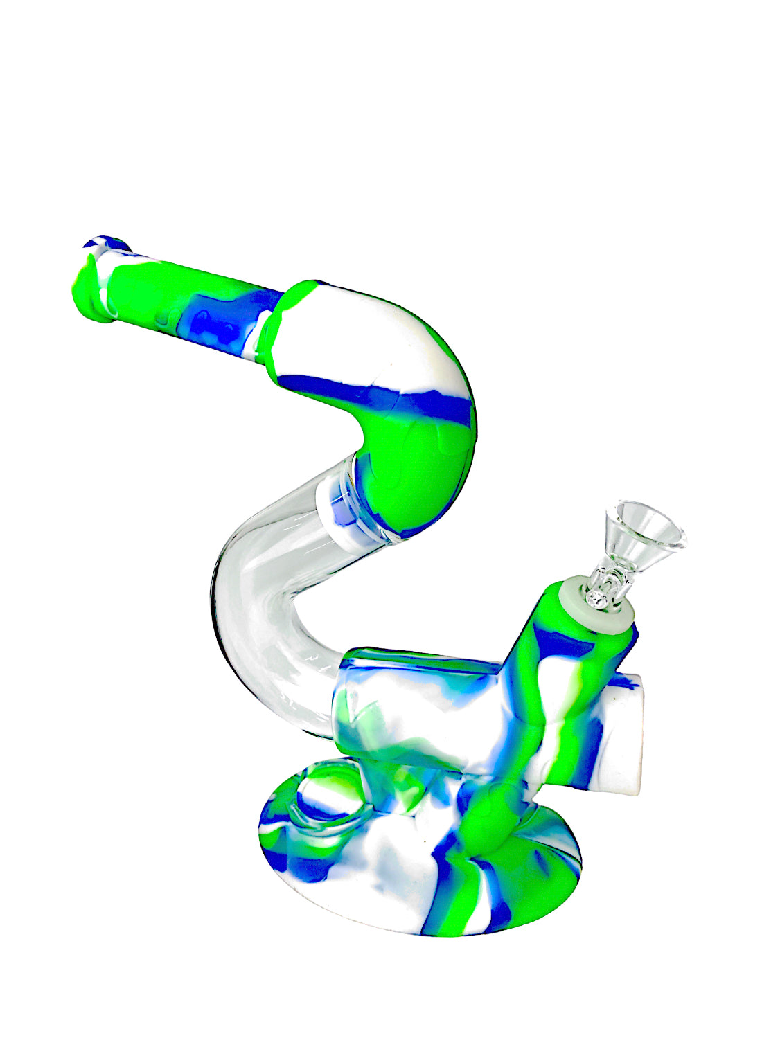 11" Silicone Glass Water Pipe - Assorted Colors / Design