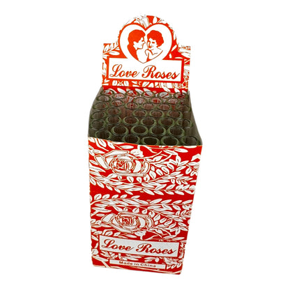 Love Roses Thick Glass Tube 36pc Display Box | 24D/Case