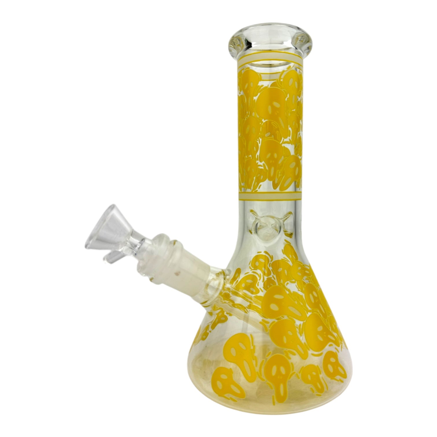 8" Ghost Glow In The Dark Beaker Glass Water Pipe "WP-5141"