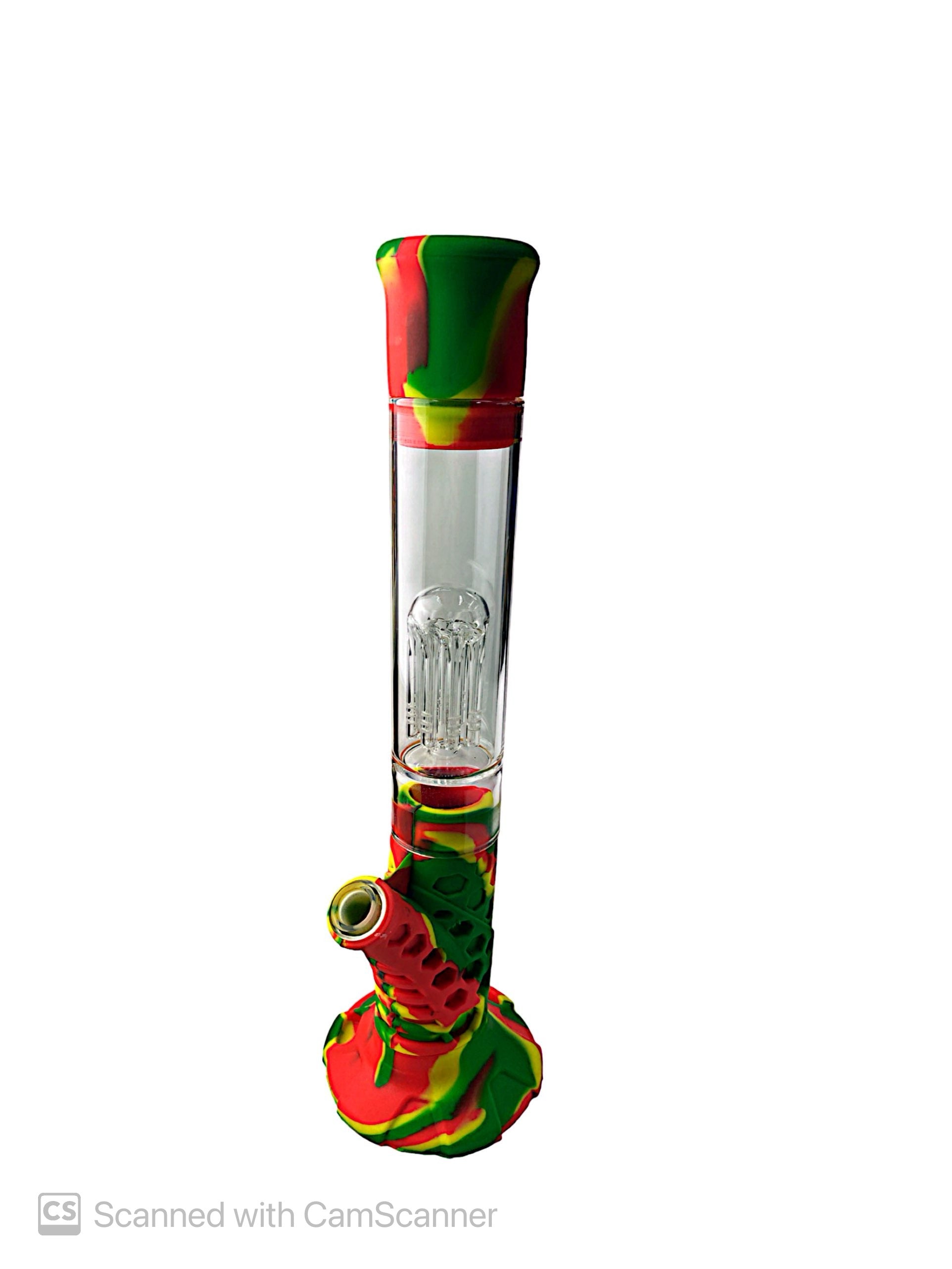 15"  Tree Perc Silicone Water Pipe