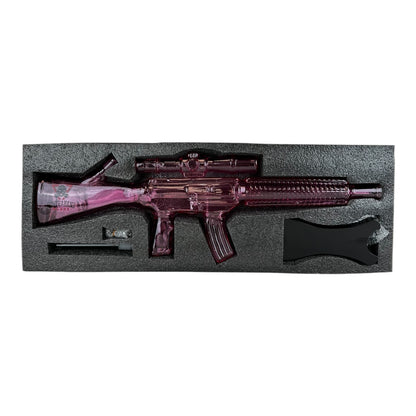 Gun glass Water Pipe with wood Stand