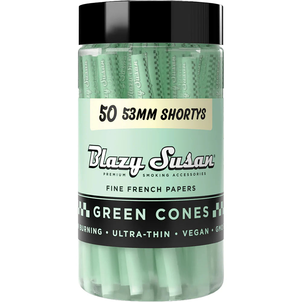 Blazy Susan 53mm Shortys 50ct Jar | 36Jars / Case - Green