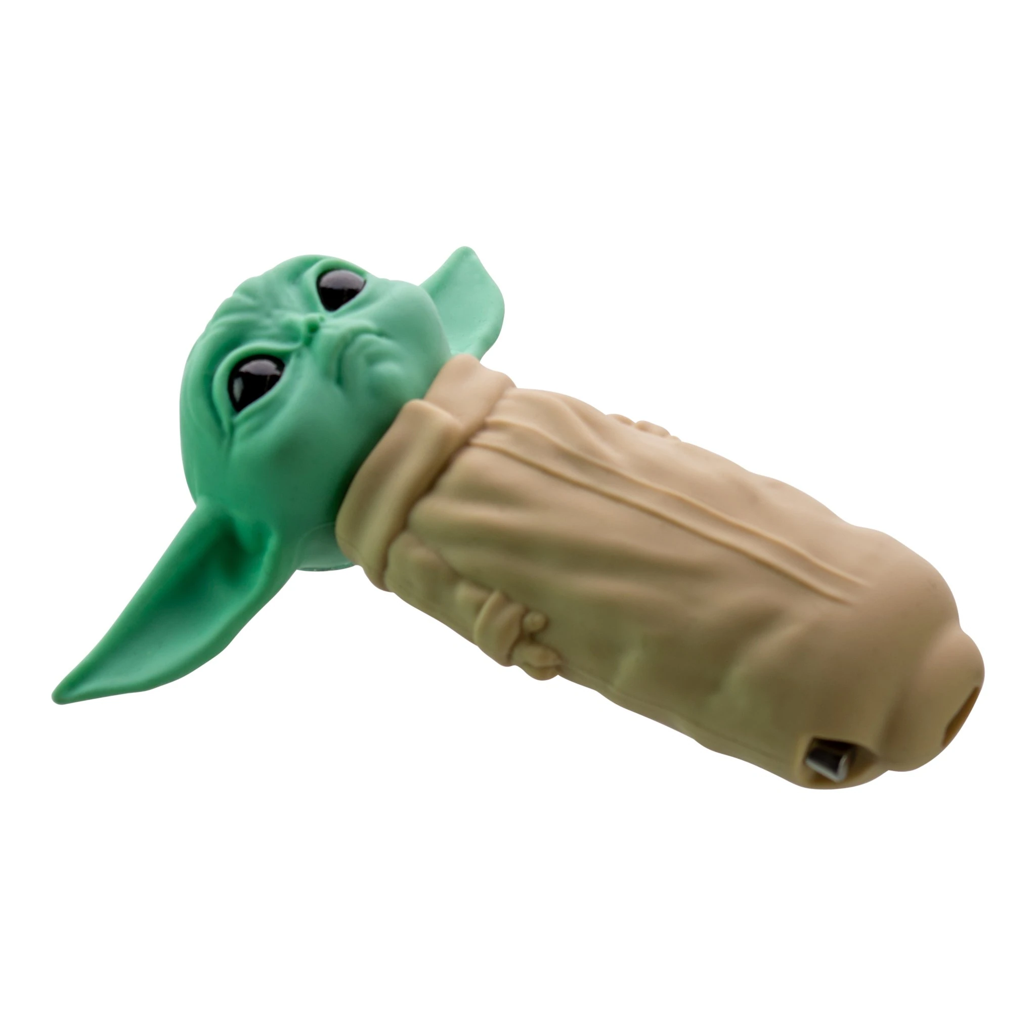 4" Baby Yoda Silicone Hand Pipe With Glass Bowl (TX652) - Assorted Colors