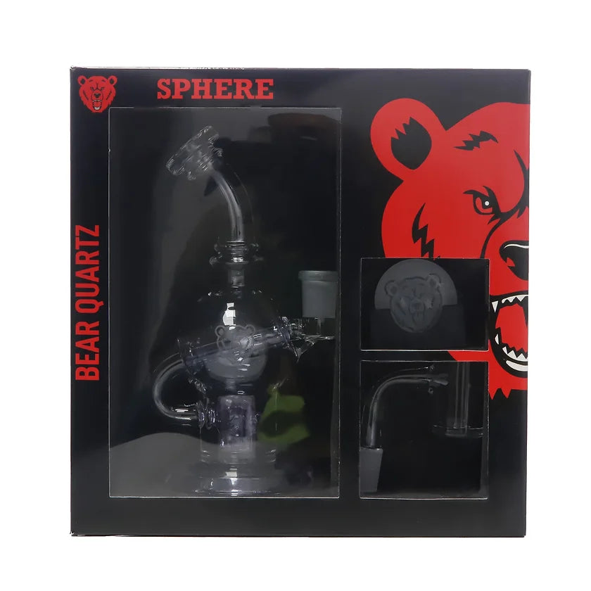 Bear Quartz Worked Sphere Box