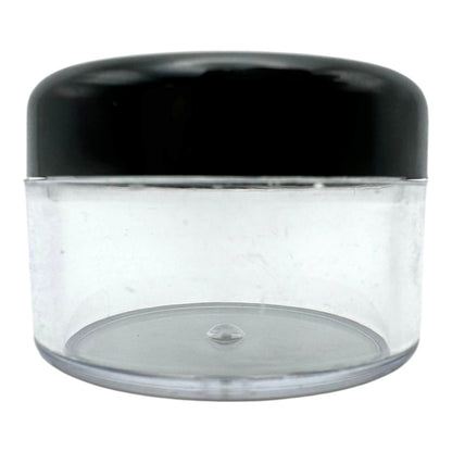 15ml Clear Plastic Jar with Black Cap