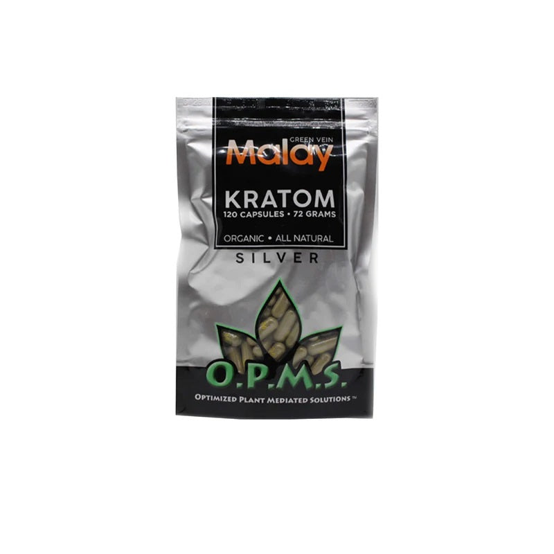 OPMS Kratom Silver Capsules 120 Count