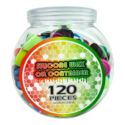Round Silicone Wax Oil Container 120pc Jar