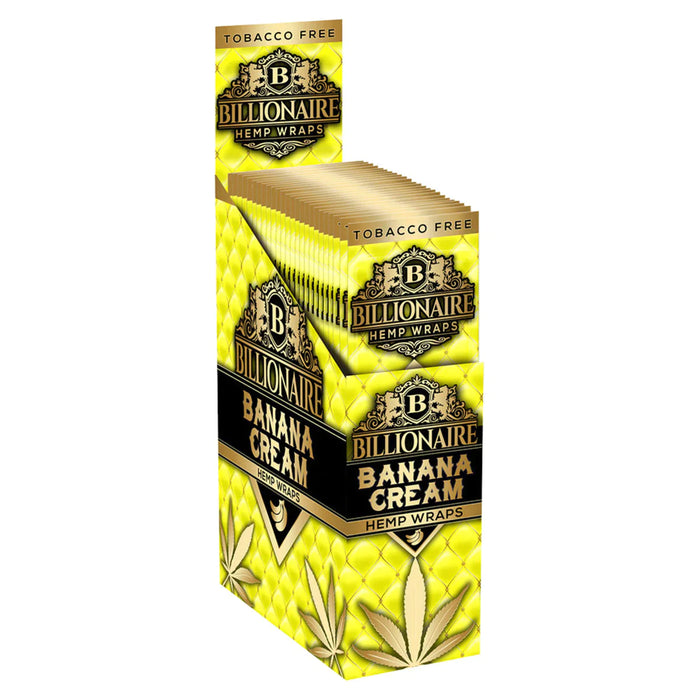 Billionaire Hemp Wraps - Banana Cream (2 wraps per pack/ 25 pack Display