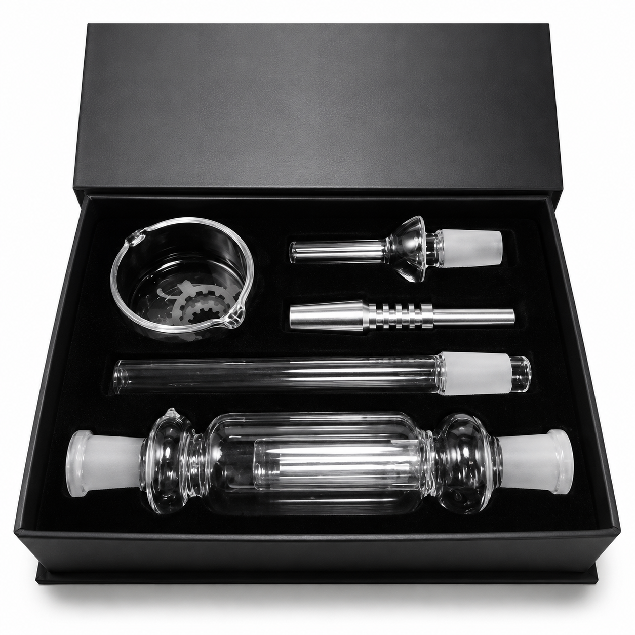 Black Box 14mm Generic Nectar Collector w/ Quartz  Tip and Titanium Tip