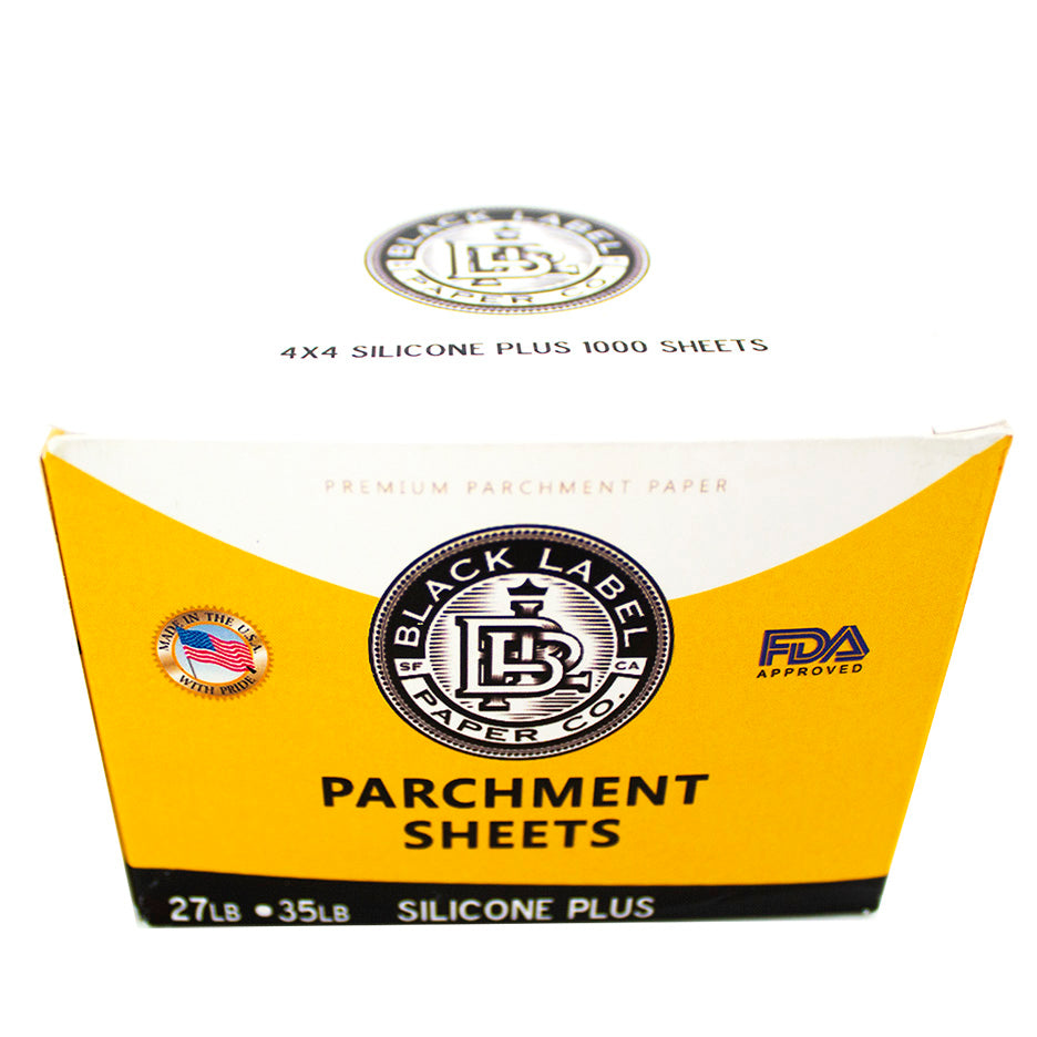 Black Label Parchment Sheets 4X4 (27/35 Lb Silicon Plus) - 1000 Sheets