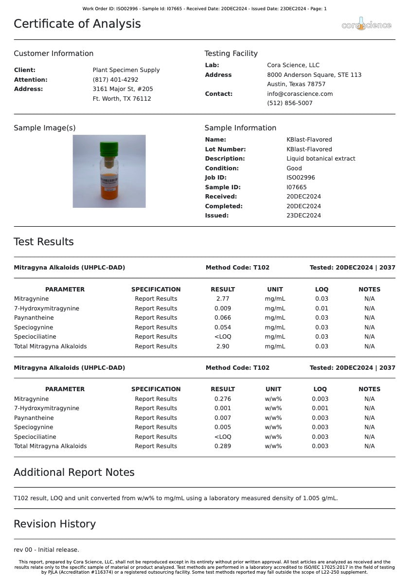 K Blast Liquid Kratom (12ct/Display)