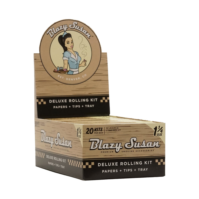 Blazy Susan Deluxe Rolling Kit King Size Slim Unbleached Rolling Papers (20ct)
