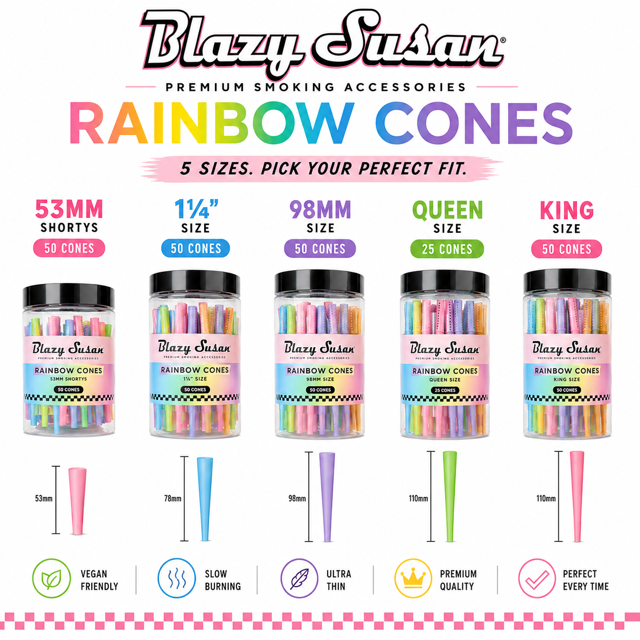 Blazy Susan Rainbow Cones Jar